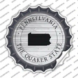 Pennsylvania Quaker State Novelty Bottle Cap Sticker Decal