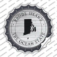Rhode Island Ocean State Novelty Bottle Cap Sticker Decal