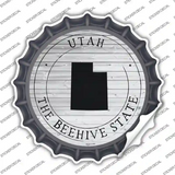 Utah Beehive State Novelty Bottle Cap Sticker Decal