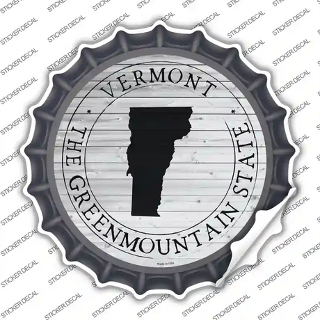 Vermont Green Mountain State Novelty Bottle Cap Sticker Decal