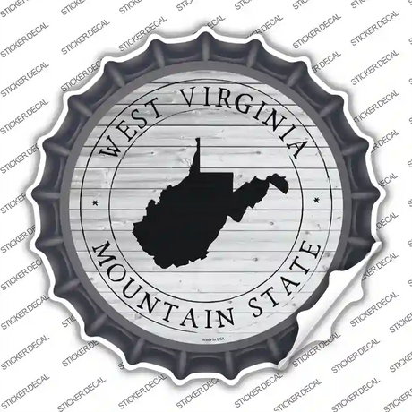 West Virginia Mountain State Wholeslae Novelty Bottle Cap Sticker Decal