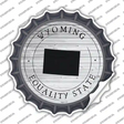Wyoming Equality State Novelty Bottle Cap Sticker Decal