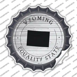Wyoming Equality State Novelty Bottle Cap Sticker Decal