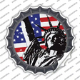 Lady Liberty Novelty Bottle Cap Sticker Decal