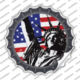Lady Liberty Novelty Bottle Cap Sticker Decal