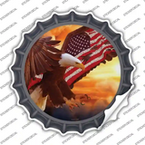 Eagle American Flag Wing Novelty Bottle Cap Sticker Decal