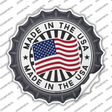 Made In The USA Novelty Bottle Cap Sticker Decal