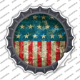 American Flag Distressed Novelty Bottle Cap Sticker Decal