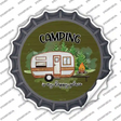 Camping Is My Happy Place Novelty Bottle Cap Sticker Decal
