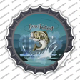 Gone Fishing Novelty Bottle Cap Sticker Decal