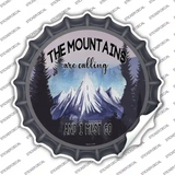 Mountains Are Calling I Must Go Novelty Bottle Cap Sticker Decal