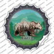 Wild One Bear Novelty Bottle Cap Sticker Decal