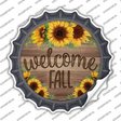 Welcome Fall Sunflowers Novelty Bottle Cap Sticker Decal