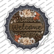Welcome Flowers Animal Print Novelty Bottle Cap Sticker Decal
