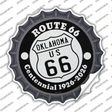 Oklahoma Route 66 Centennial Novelty Bottle Cap Sticker Decal