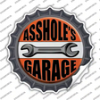 Assholes Garage Wrench Novelty Bottle Cap Sticker Decal