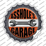 Assholes Garage Wrench Novelty Bottle Cap Sticker Decal