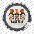 Halloween With My Gnomies Novelty Bottle Cap Sticker Decal
