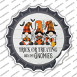 Trick Or Treating With My Gnomies Novelty Bottle Cap Sticker Decal
