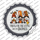 Trick Or Treating With My Gnomies Novelty Bottle Cap Sticker Decal