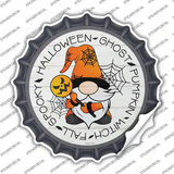 Spooky Halloween Gnome Novelty Bottle Cap Sticker Decal