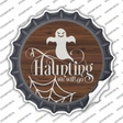 Haunting We Will Go Ghost Novelty Bottle Cap Sticker Decal