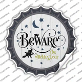 Beware The Witch Hour Novelty Bottle Cap Sticker Decal