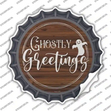 Ghostly Greetings Novelty Bottle Cap Sticker Decal