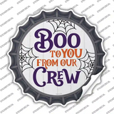 Boo To You From Our Crew Novelty Bottle Cap Sticker Decal