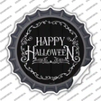 Happy Halloween Black Novelty Bottle Cap Sticker Decal