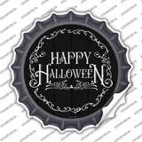 Happy Halloween Black Novelty Bottle Cap Sticker Decal