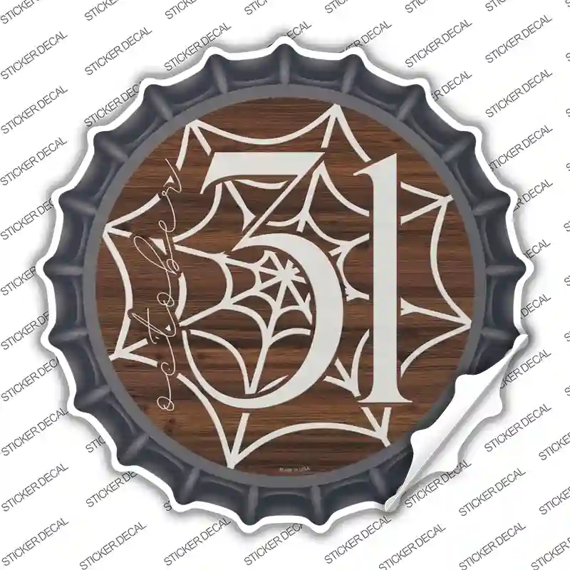 October 31st Spiderweb Novelty Bottle Cap Sticker Decal