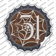 October 31st Spiderweb Novelty Bottle Cap Sticker Decal
