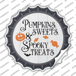 Pumpkin Sweets Spooky Treats Novelty Bottle Cap Sticker Decal