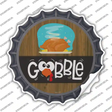 Gobble Turkey Novelty Bottle Cap Sticker Decal