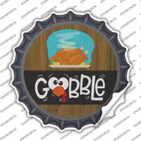 Gobble Turkey Novelty Bottle Cap Sticker Decal