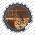 Hello Fall Pumpkin Novelty Bottle Cap Sticker Decal
