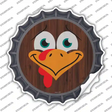 Turkey Face Novelty Bottle Cap Sticker Decal