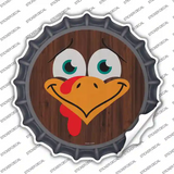 Turkey Face Novelty Bottle Cap Sticker Decal