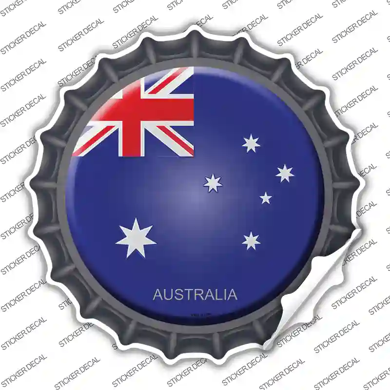 Australia Novelty Bottle Cap Sticker Decal