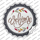 Welcome Leaves Novelty Bottle Cap Sticker Decal