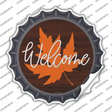 Welcome Leaf Novelty Bottle Cap Sticker Decal