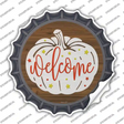 Pumpkin Welcome Novelty Bottle Cap Sticker Decal
