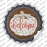 Pumpkin Welcome Novelty Bottle Cap Sticker Decal