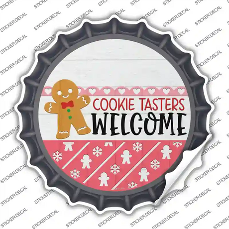 Cookie Tasters Welcome Novelty Bottle Cap Sticker Decal
