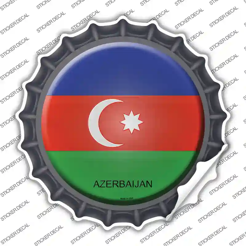 Azerbaijan Country Novelty Bottle Cap Sticker Decal