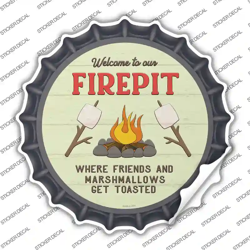 Welcome to our Firepit Novelty Bottle Cap Sticker Decal