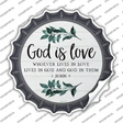 God is Love Novelty Bottle Cap Sticker Decal