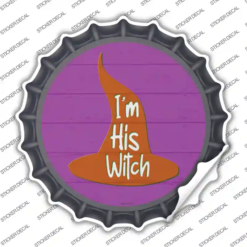 Im His Witch Pink Novelty Bottle Cap Sticker Decal