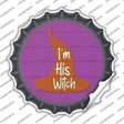 Im His Witch Pink Novelty Bottle Cap Sticker Decal